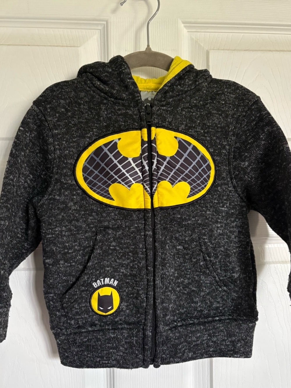 Batman Black & Yellow Kids Zip Hoodie